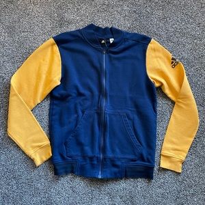 Adidas Crew Neck Two Tone Zip Up Sweatshirt